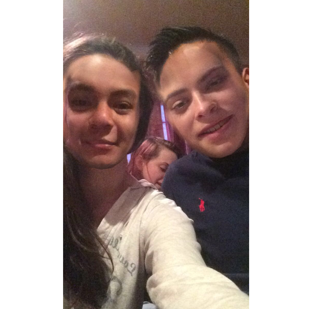 You made it through all the good photos, so please enjoy this, the first photo we ever took together. A Snapchat FaceSwap.