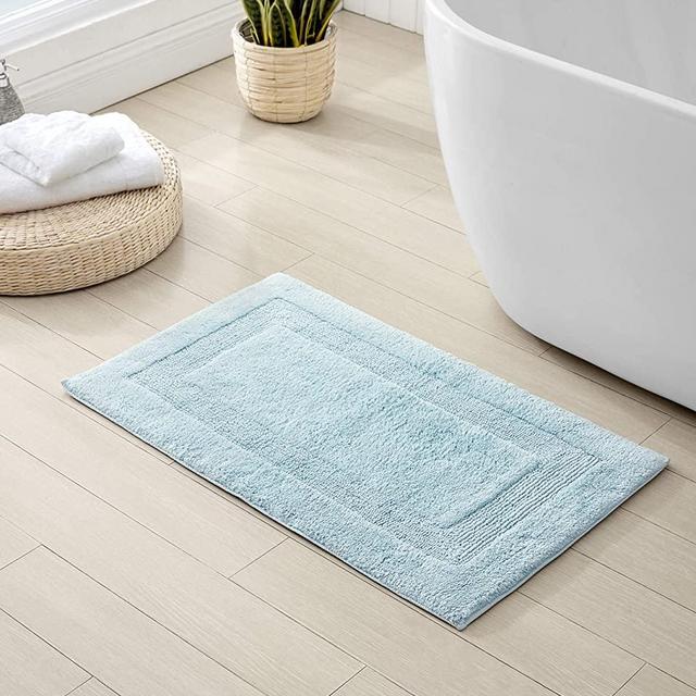 Tommy Bahama - Bathroom Rug, Cotton Bath Mat, Highly Absorbent Bathroom Decor (Long Branch Blue, 21" x 34")