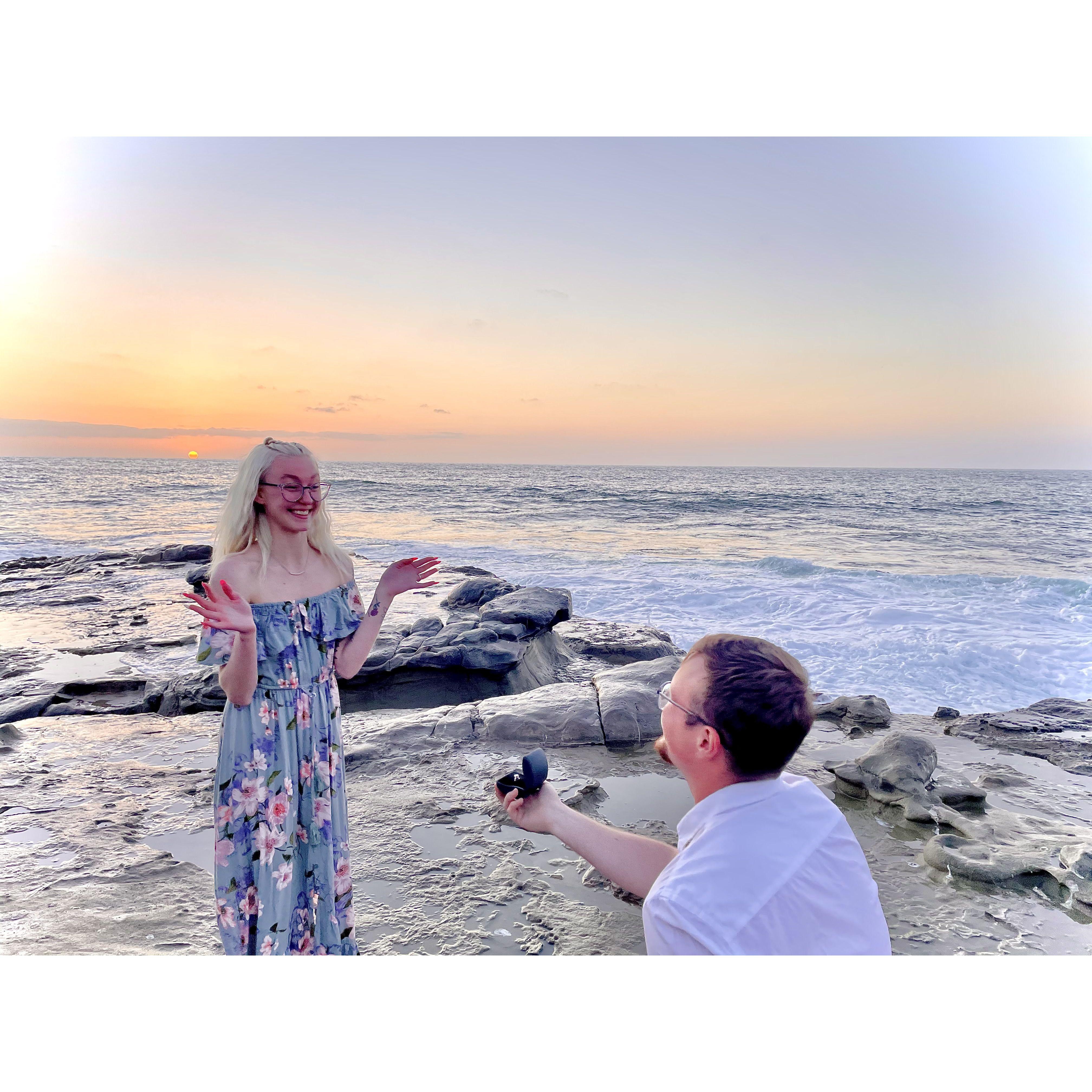 Where he popped the question!