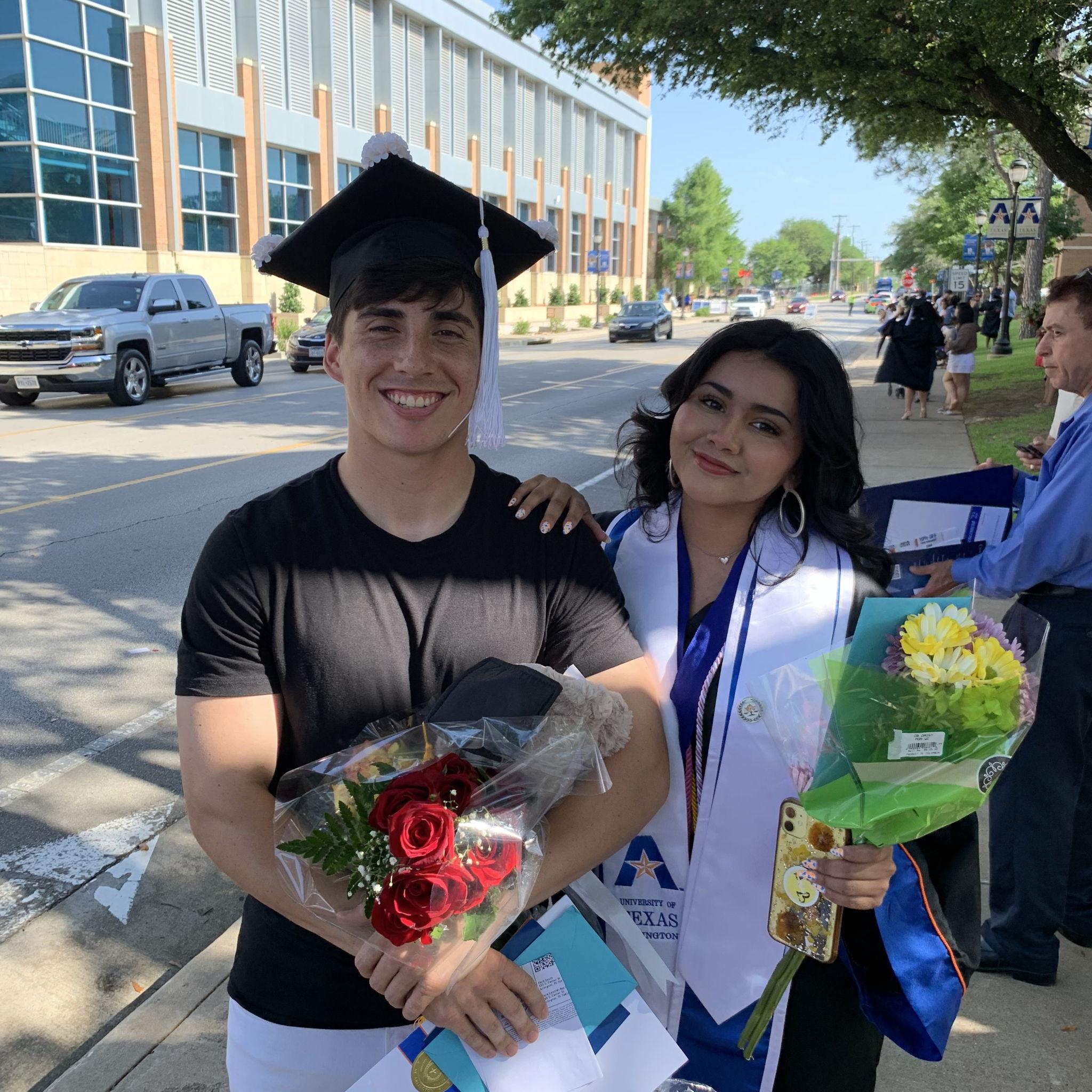 5/13/22: The first graduation we went through together, Jackie's graduation from UTA for undergrad!