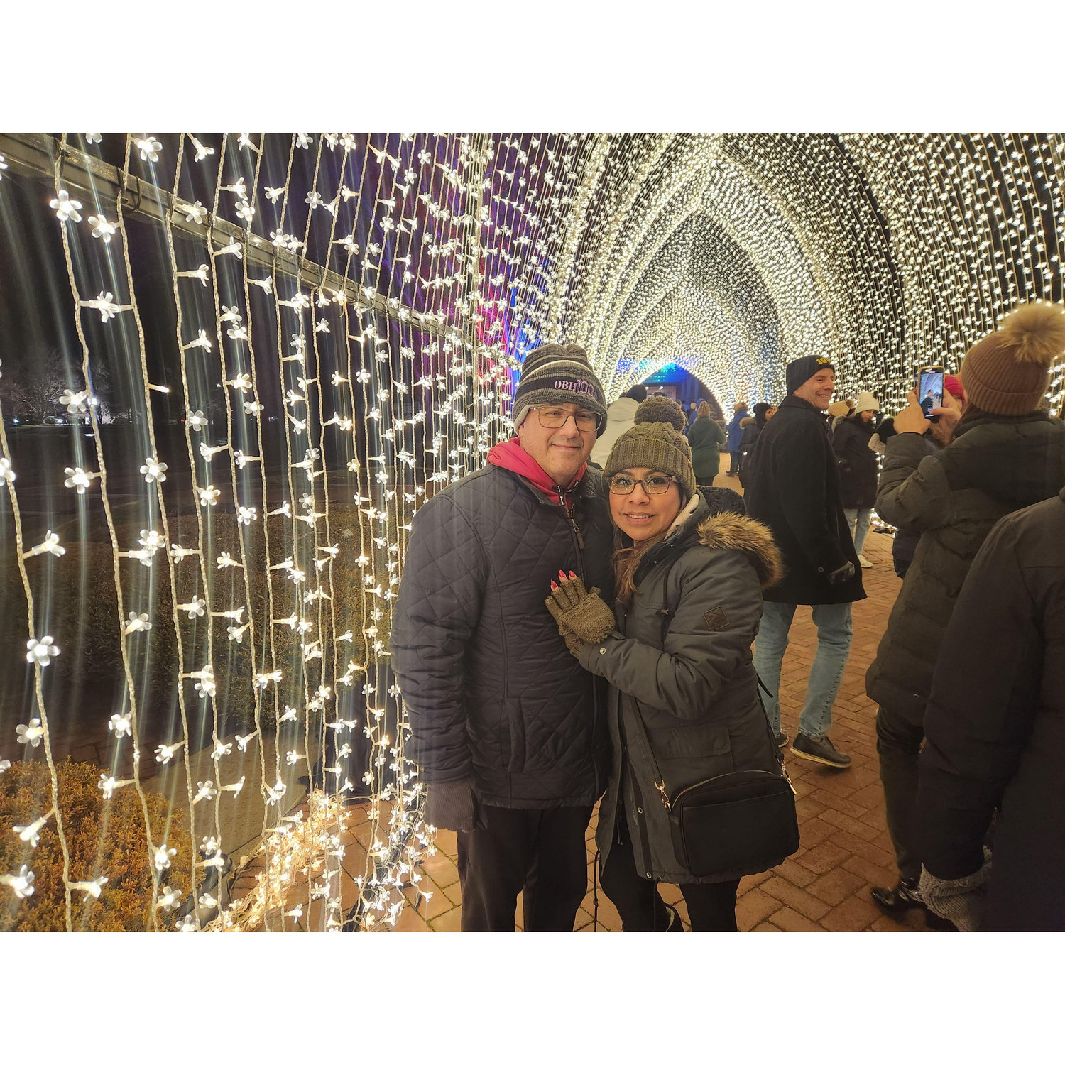 Only 10 degrees enjoying the lights at Botanical Gardens.
