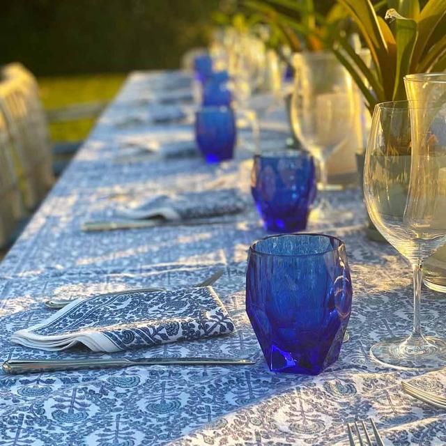 Caroline Blue Tablecloth