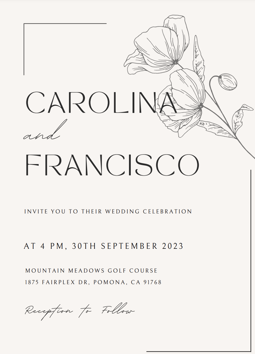 The Wedding Website of Carolina Jimenez and Francisco Ocegueda