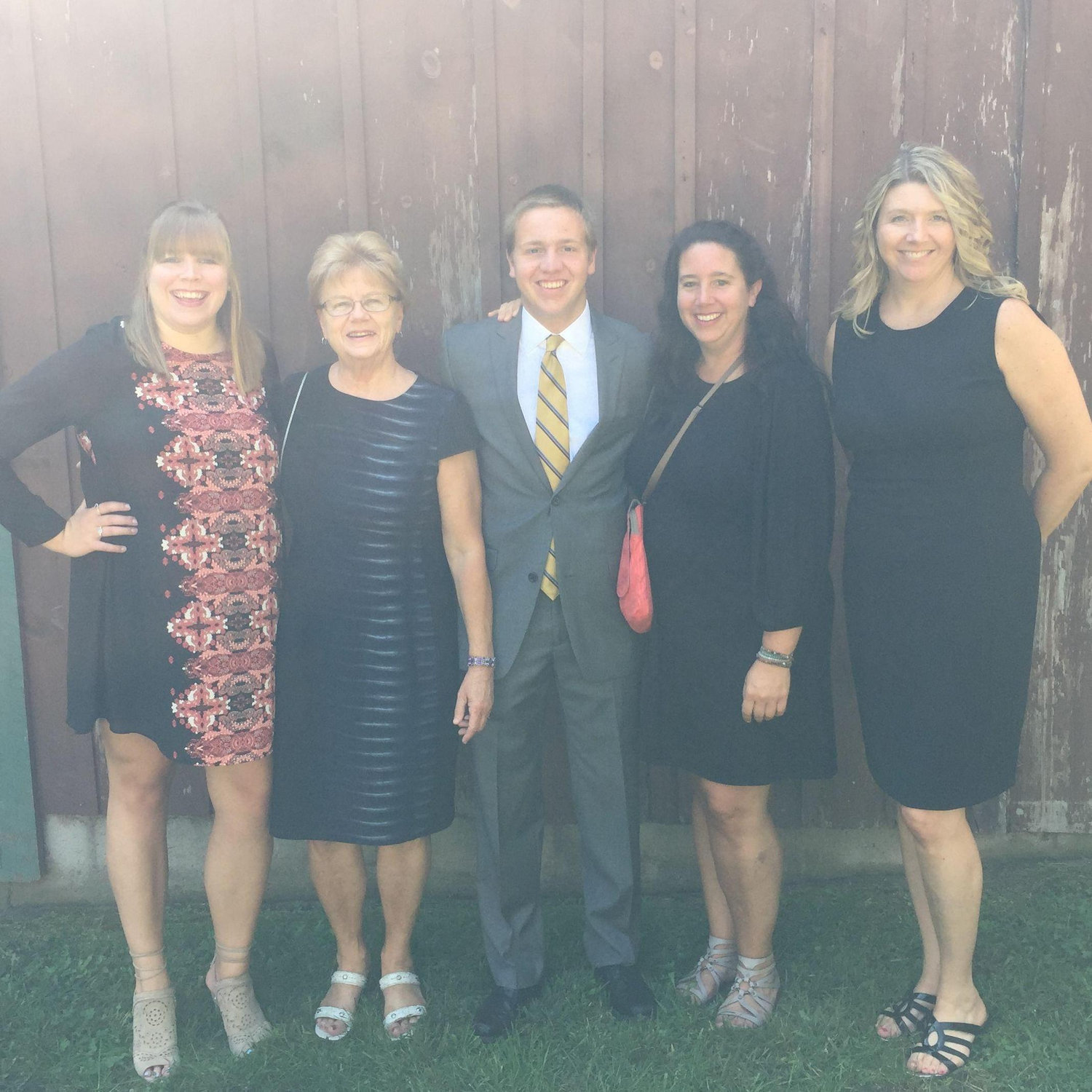 Carol's family attending a wedding