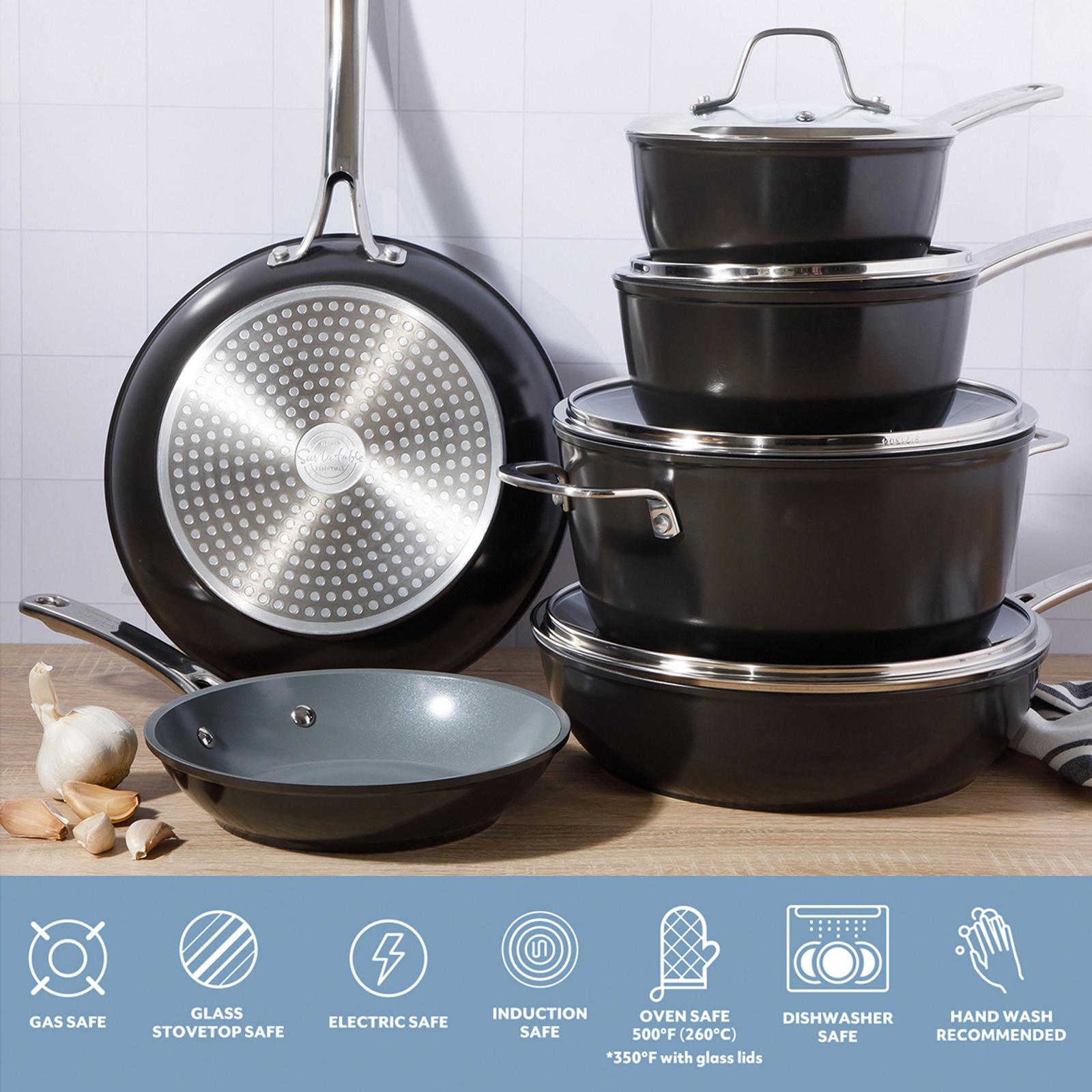 Sur La Table, Kitchen Essentials Nonstick 10-Piece Cookware Set | Zola