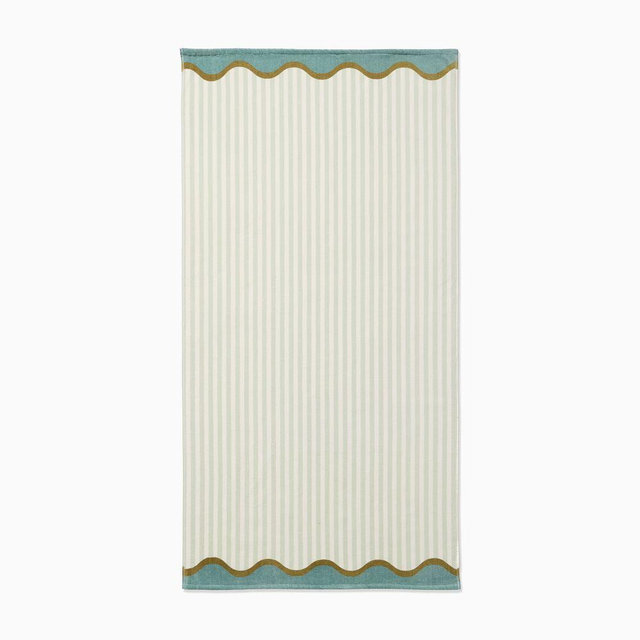 Wiggle Edge Pool Towel, Blue