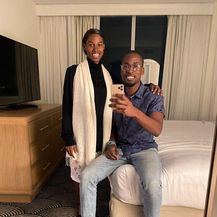 We snapped this picture right before dinner at the Embassy Suites in August 2024
