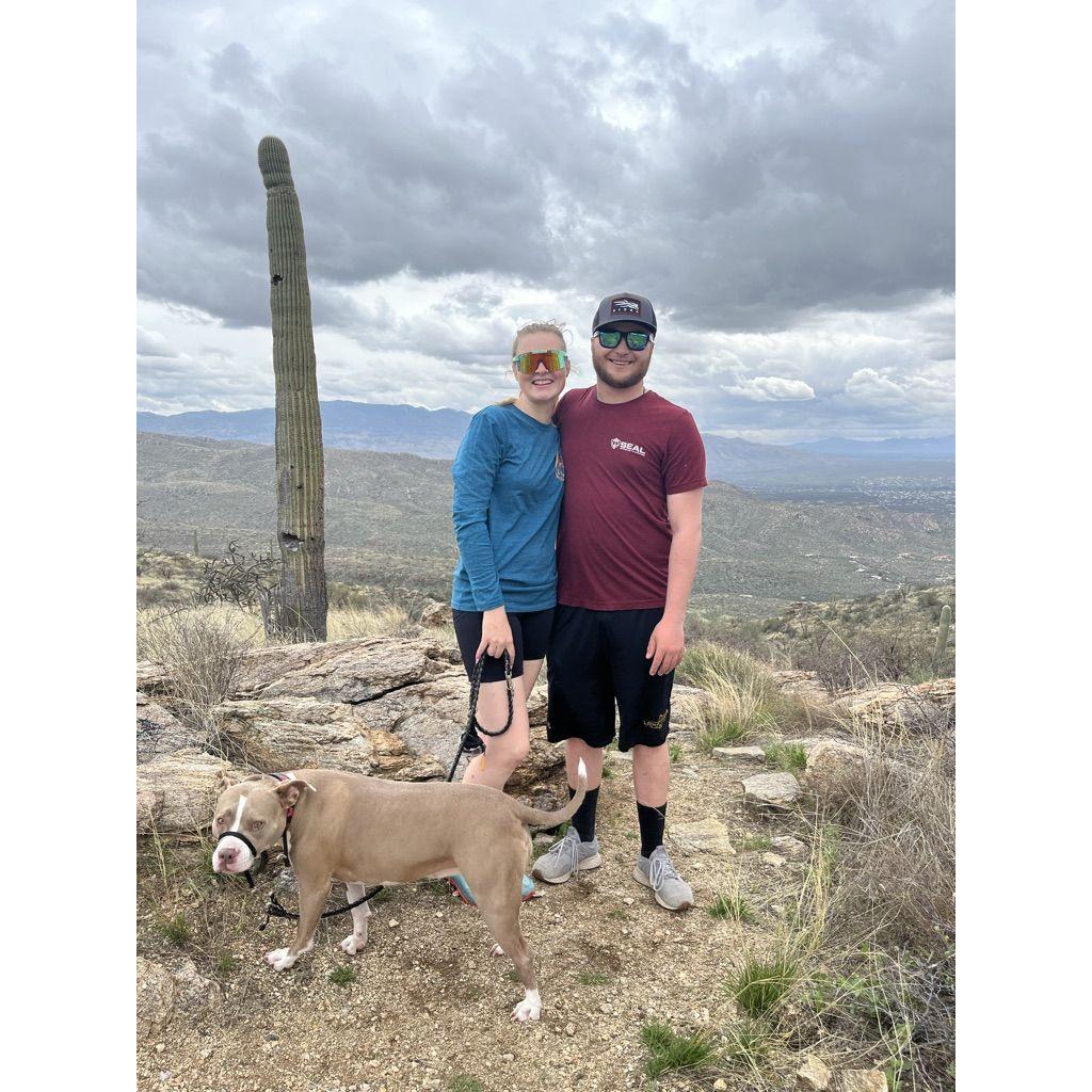 Hiking in AZ with the brides sister!