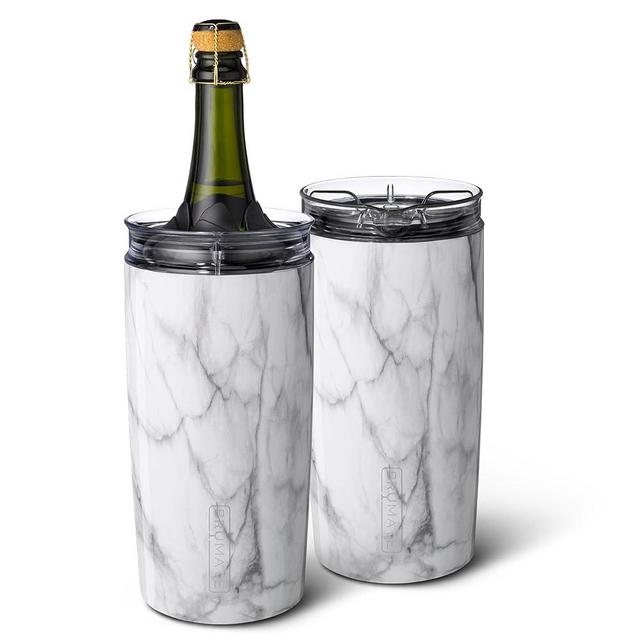BrüMate Togosa 2-in-1 Wine Chiller Bucket or Champagne Bucket & 100% Leakproof Pitcher | Portable Cooler Fits Most Wine, Champagne, & Liquor Bottles | Perfect Wine Gifts | 49oz (Carrara)