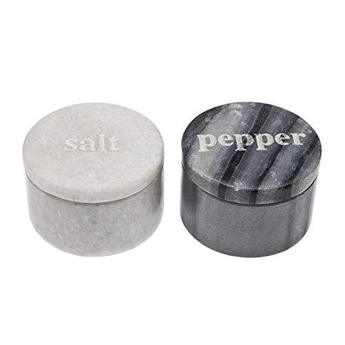 Godinger Covered Marble Black and White Salt & Pepper