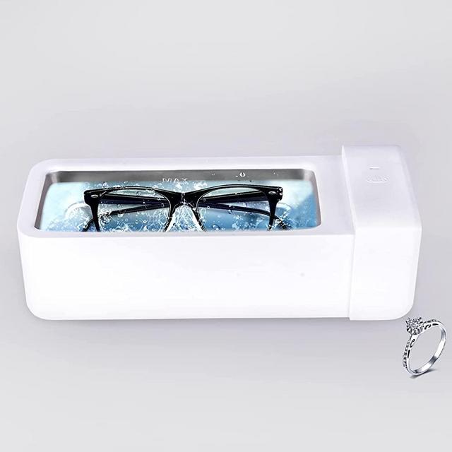 2023 Ultrasonic Jewelry Cleaner, Jewelry Cleaner with 42kHZ 20OZ(600ml) Stainless Steel Tank for Eye Glasses, Watches, Earrings, Ring, Necklaces, Coins, Razors