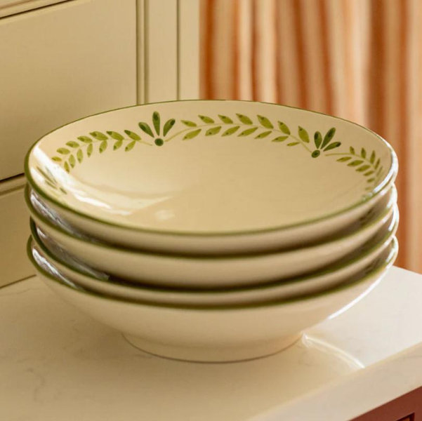 Elouise Pasta Bowl, Green Set of 6