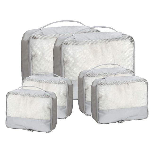 DoubleTrip Packing Cubes for Suitcases Carry on Luggage Organizer 6 Set Travel Accessories Lightweight Storage Bag Space Saver Clothes Pouch Large