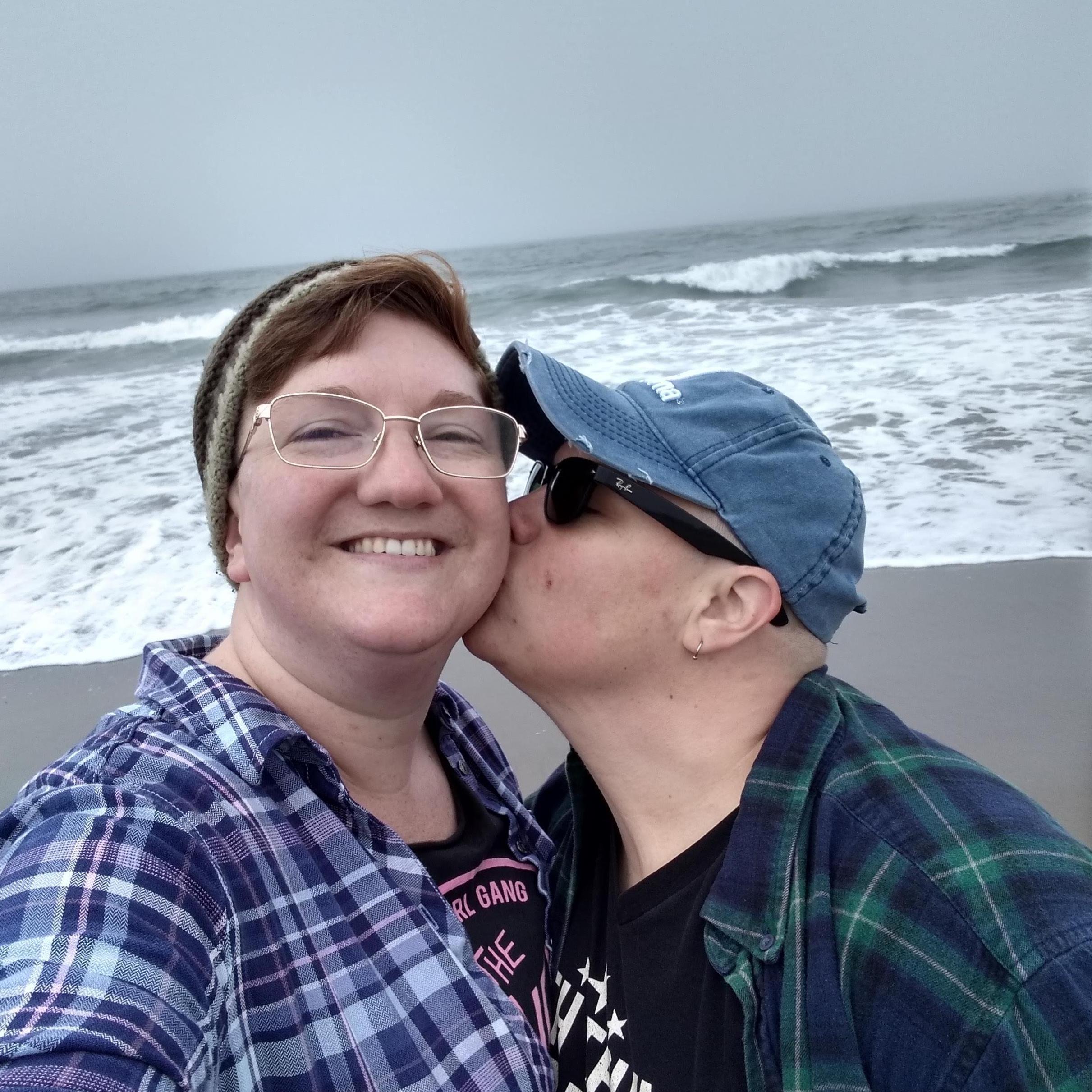 Jess's first time at the Pacific Ocean. San Francisco, 2019