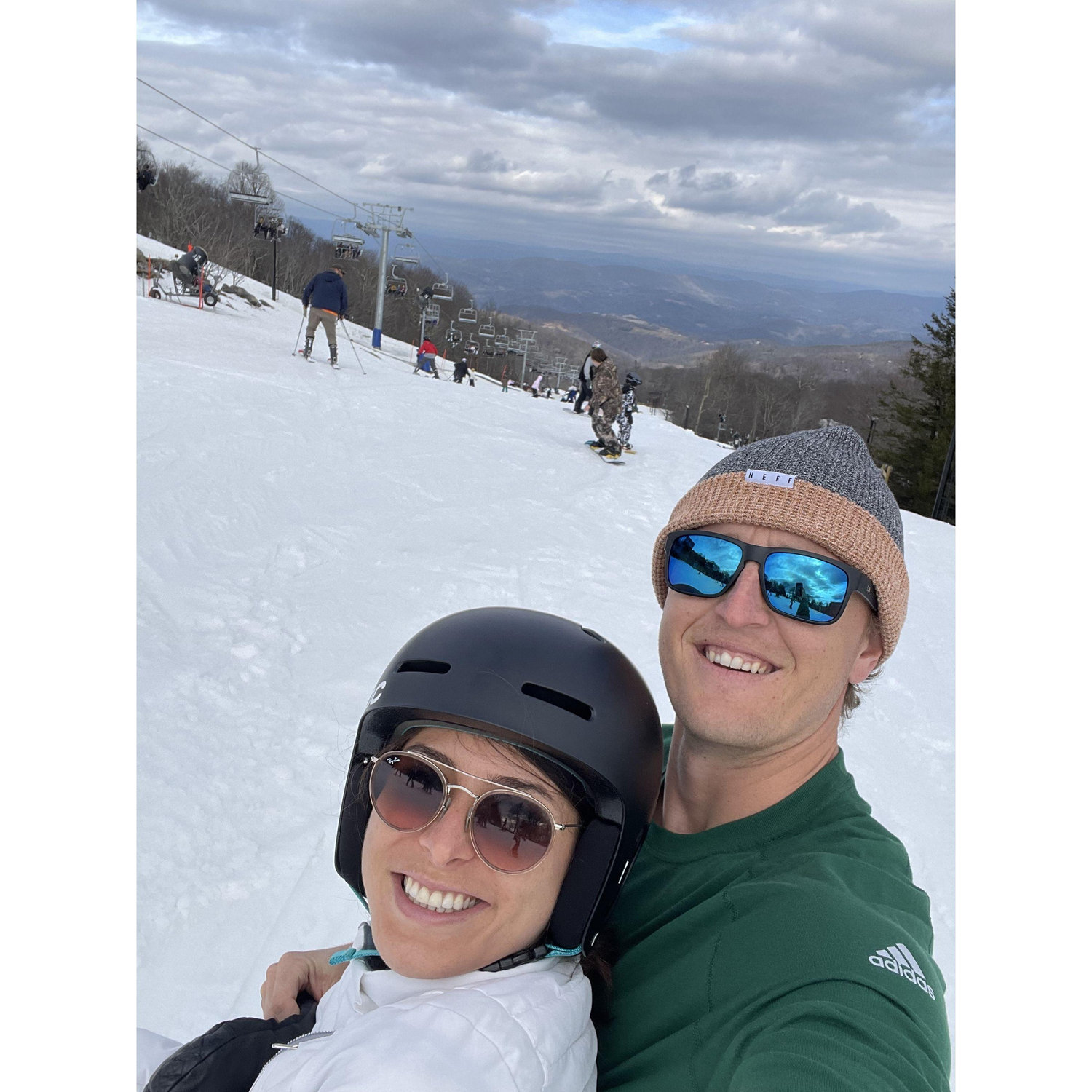 Where Cooper taught Sidney how to ski for the first time!