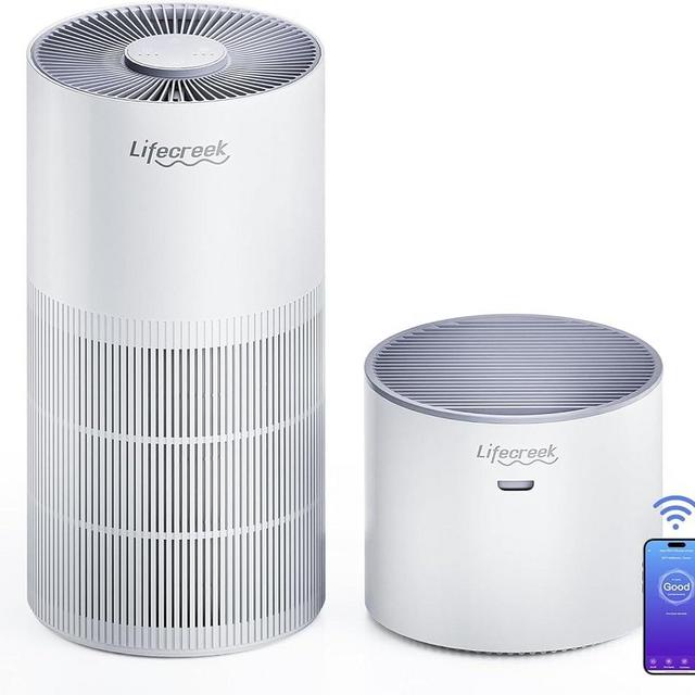 Lifecreek Air Purifier And Humidifier Combo For Large Room Up to 1084 Ft², 3-Stage Filter Humidifier and Air Purifier in One With WIFI & Remote Control - 22Db(Humidification cannot be used alone)