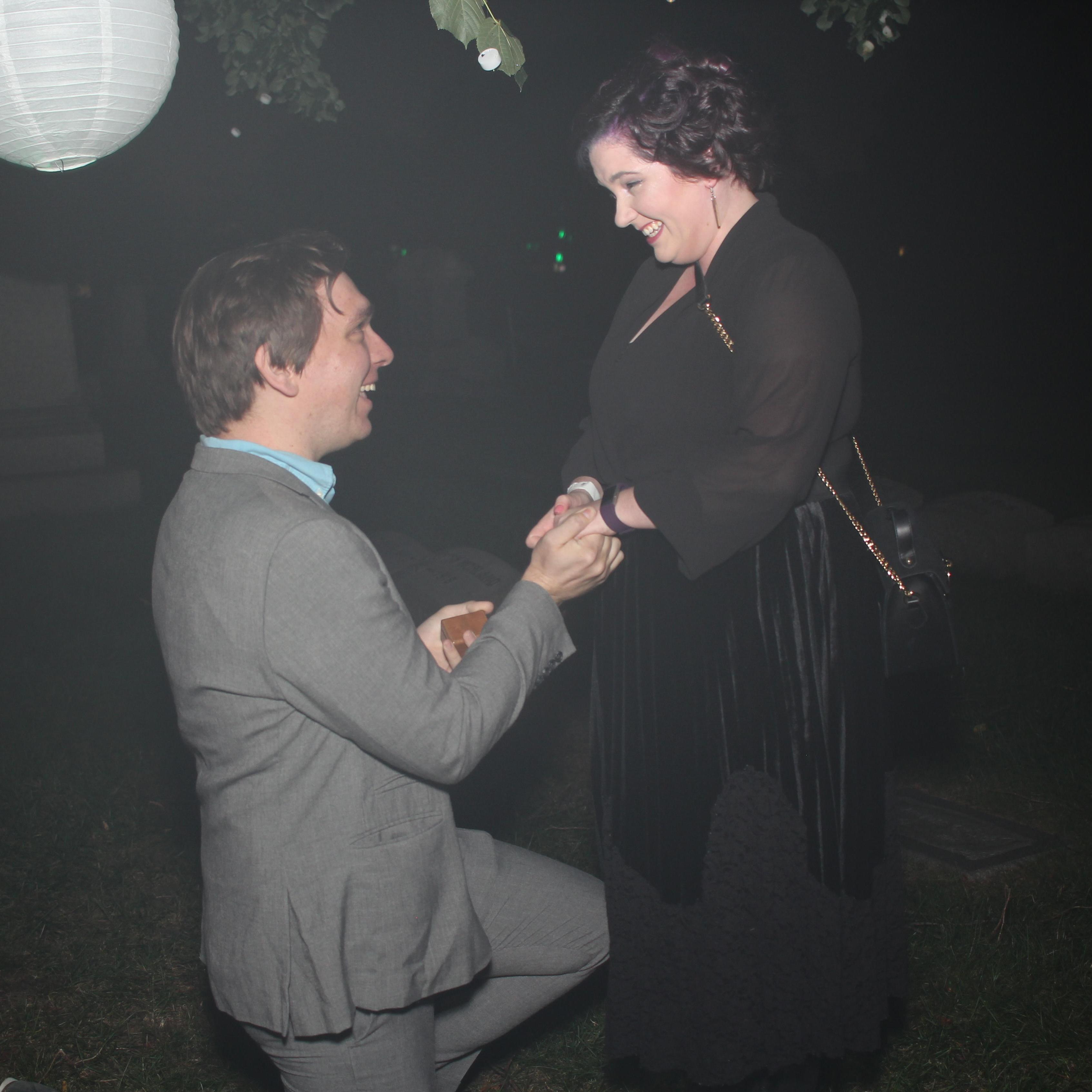 Engaged 9.22.18 in Graceland Cemetary