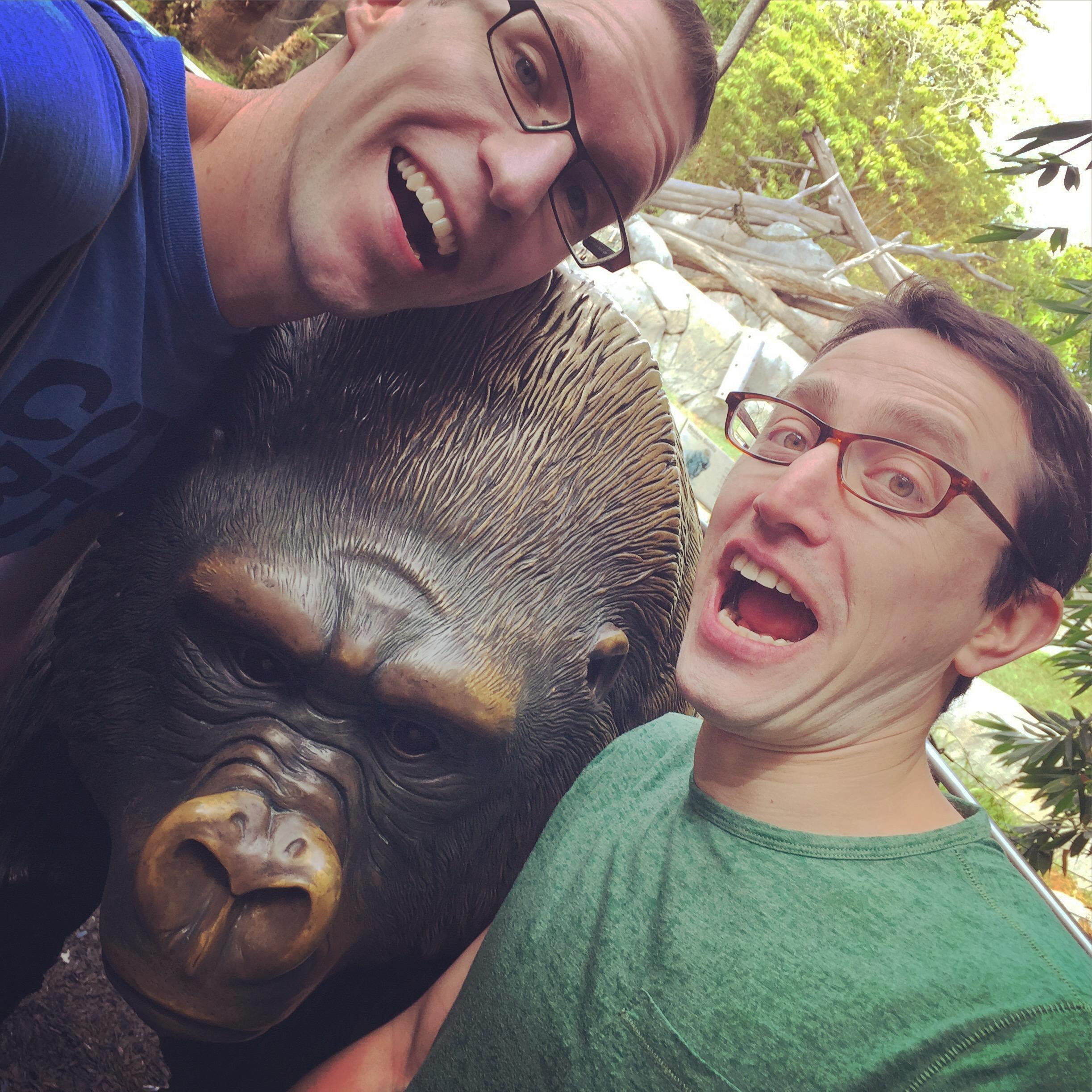 Our first big trip together (IDK why the only pic from A WEEK IN SAN DIEGO is with this gorilla) – December 2015