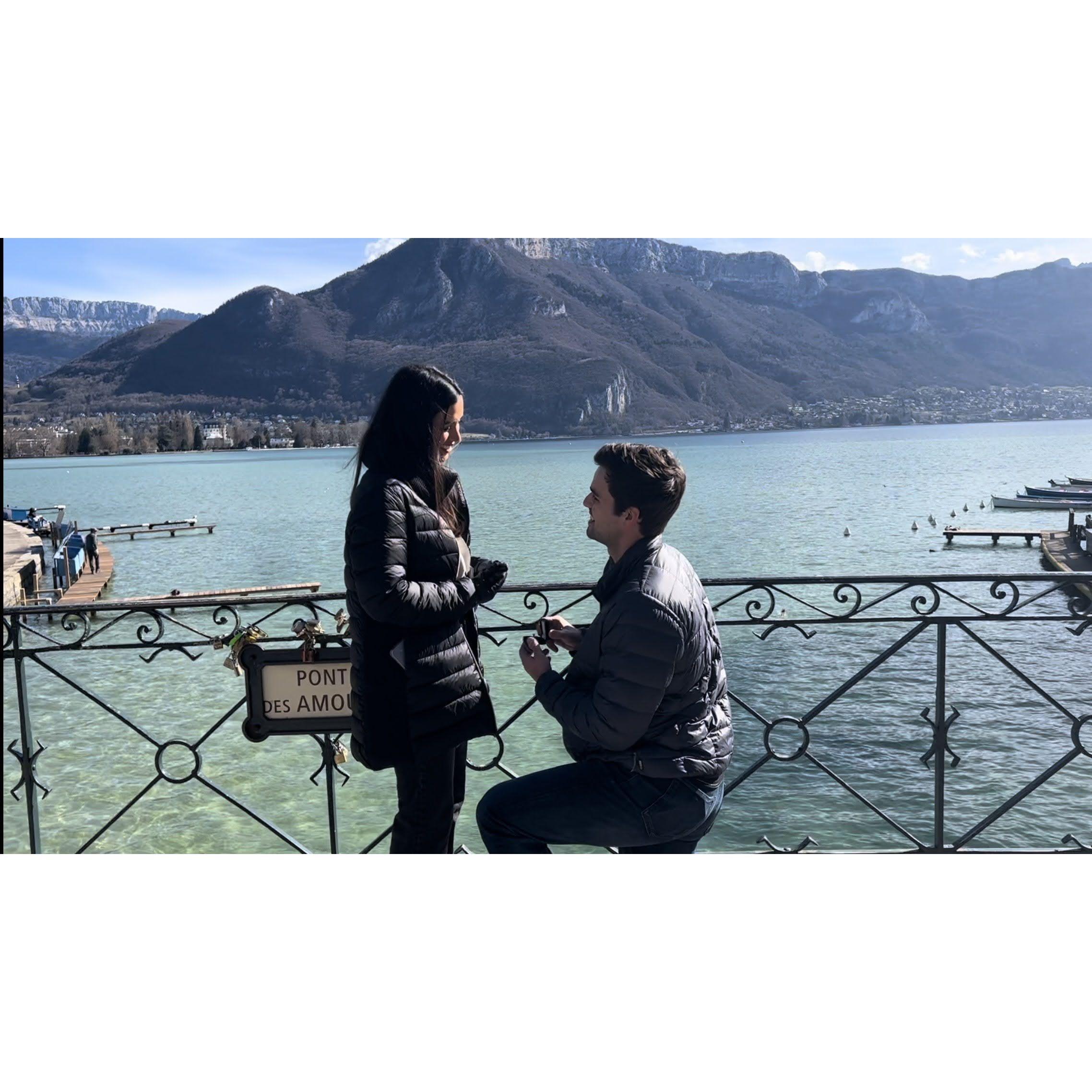 Parker proposing in Annecy, France!