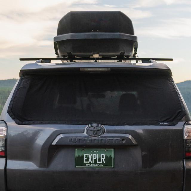 LUNO Trunk Window Screen for Toyota 4Runner - Stretch Mesh Trunk Window Cover - Designed to fit 4th and 5th Generation 4runners. Increase Airflow, Keep Bugs Out, add UV Protection and Privacy.