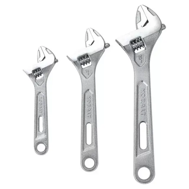 Kobalt 3-Piece 10-in Chrome Vanadium Steel Adjustable Wrench Set