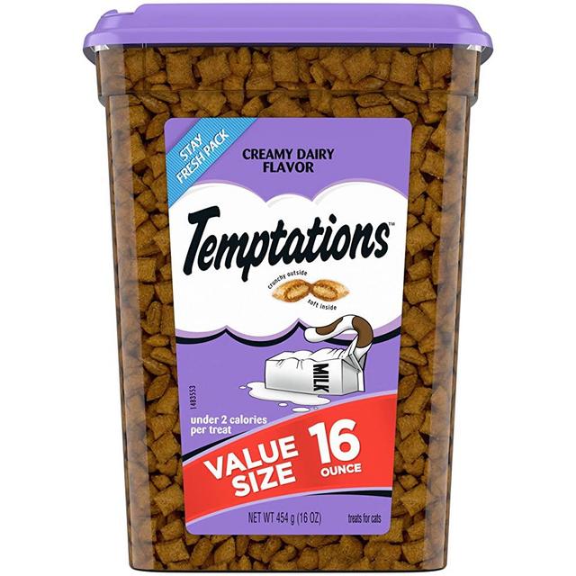 TEMPTATIONS Classic Crunchy and Soft Cat Treats, 16 oz., Pouches and Tubs