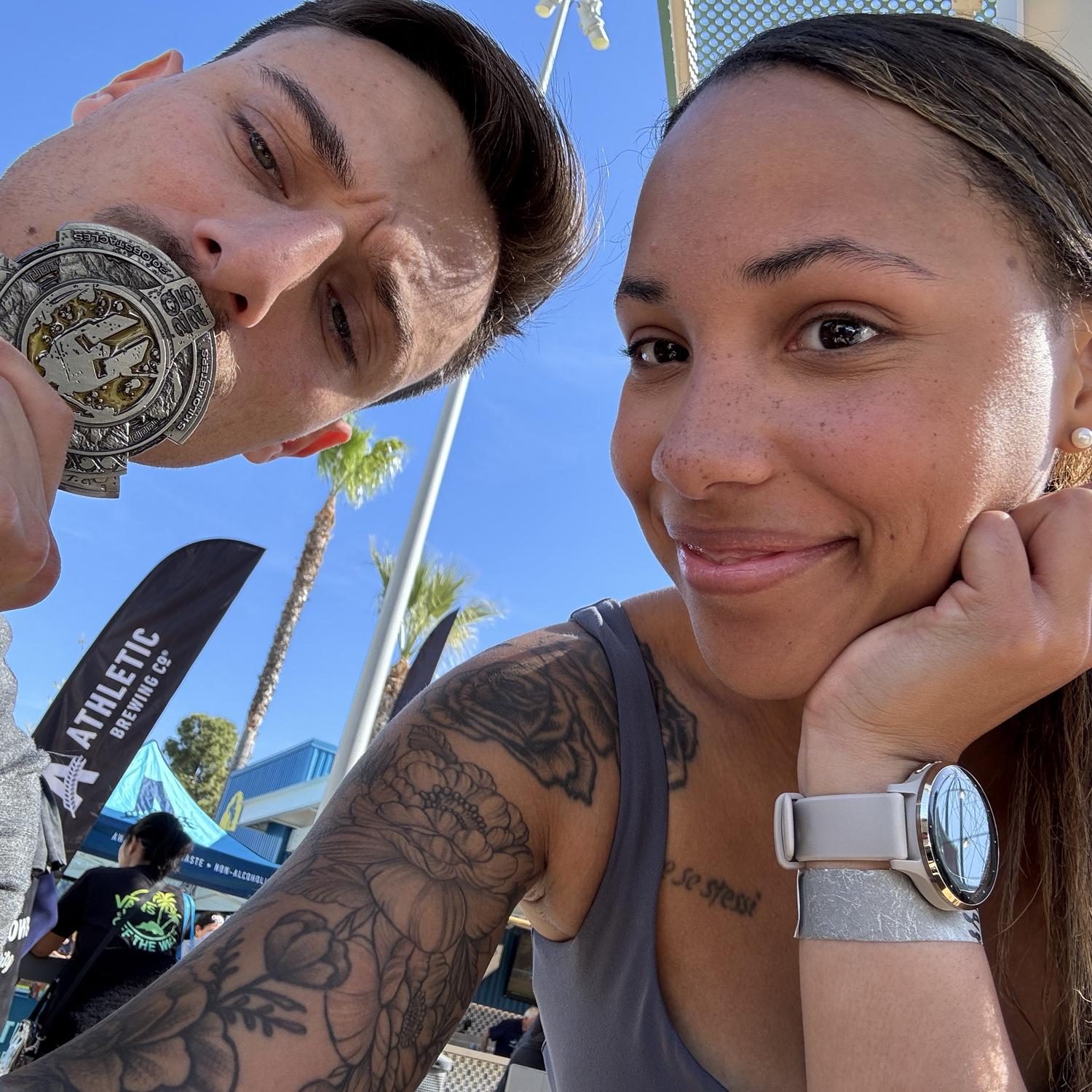 First Spartan Race together! And at the LA Dodgers Stadium!