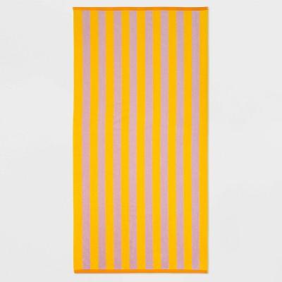 WOW Reversible Beach Towel Cream/Orange/Yellow - Sun Squad™