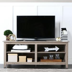 Walker Edison - WE Furniture 58" Wood TV Stand Storage Console, Driftwood