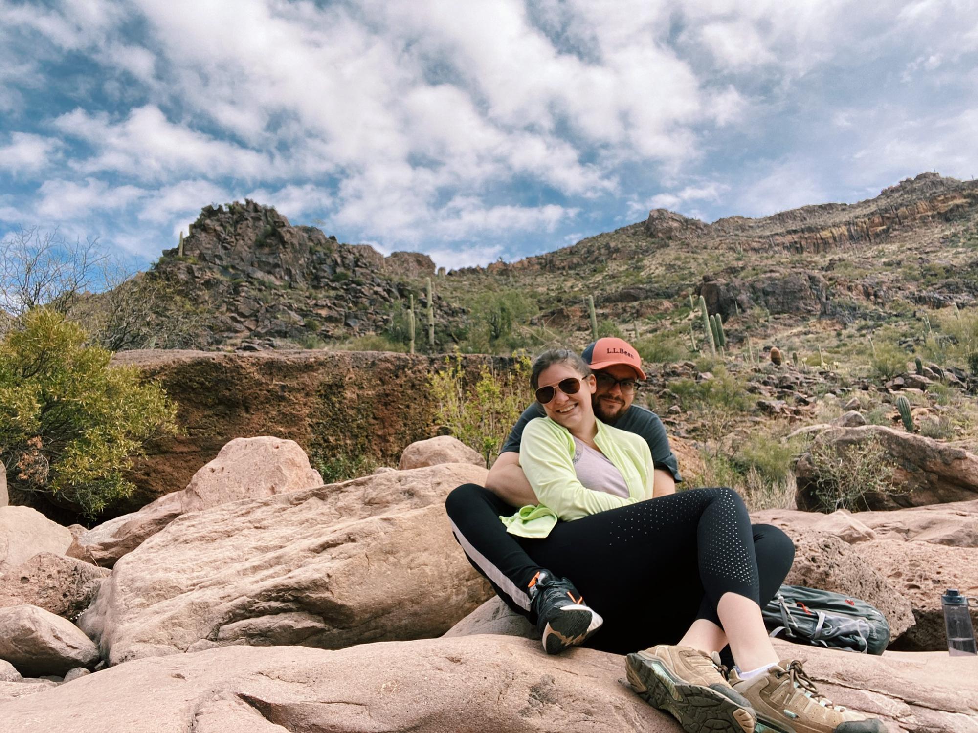 Superstition Mountain hike in AZ March 2021.