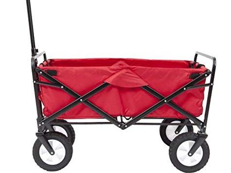 Folding outdoor wagon, red