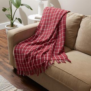 Checked Plaid Throw