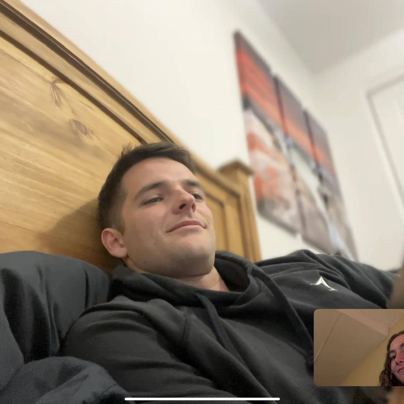 One of many, many face time dates during long distance.