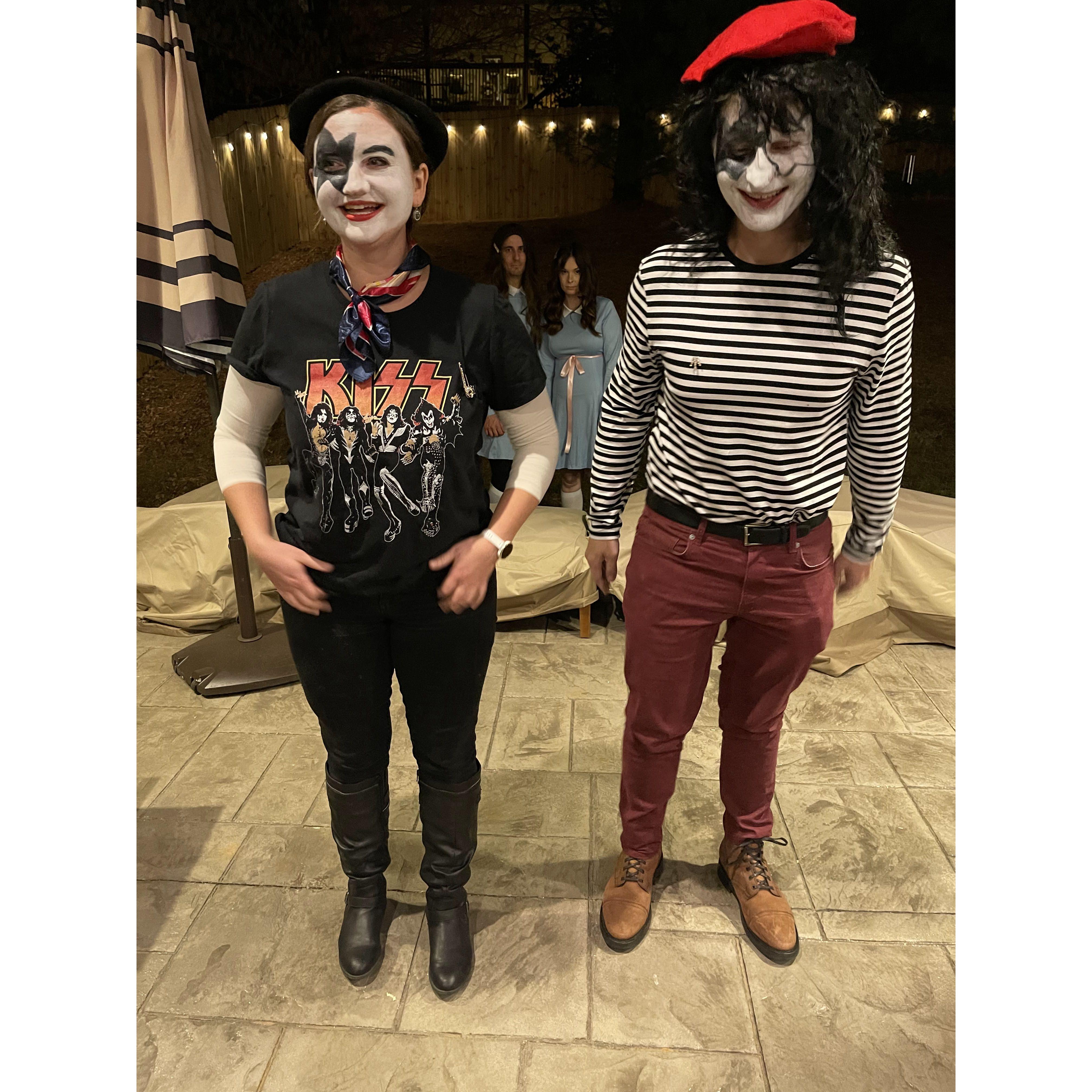 Our first Halloween together! Look close to see the Shinning twins!