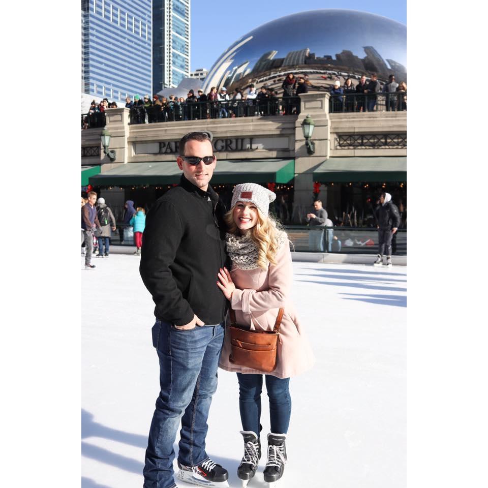 Ice Skating. Christmas time in the city. <3 12/16/17. @ Millennium Park. Chicago, IL.