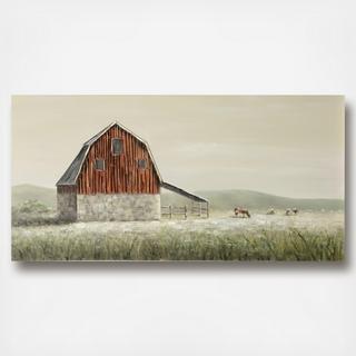 Old Red Barn Canvas Art