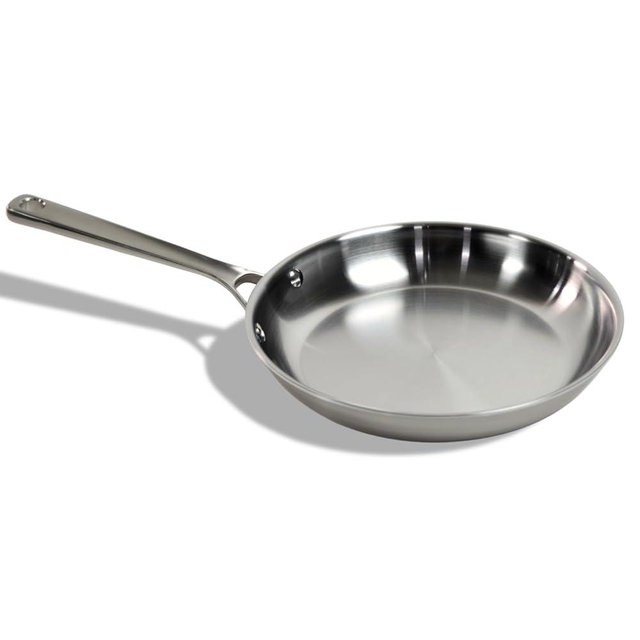 STRATA Carbon Steel Clad 10.5" Frying Pan Skillet, 3-Ply Carbon Steel Cookware with Aluminum Core, Lightweight (2.4 lbs), Even Heating, Stick-Resistant When Seasoned, Versatile & Fast-Heating