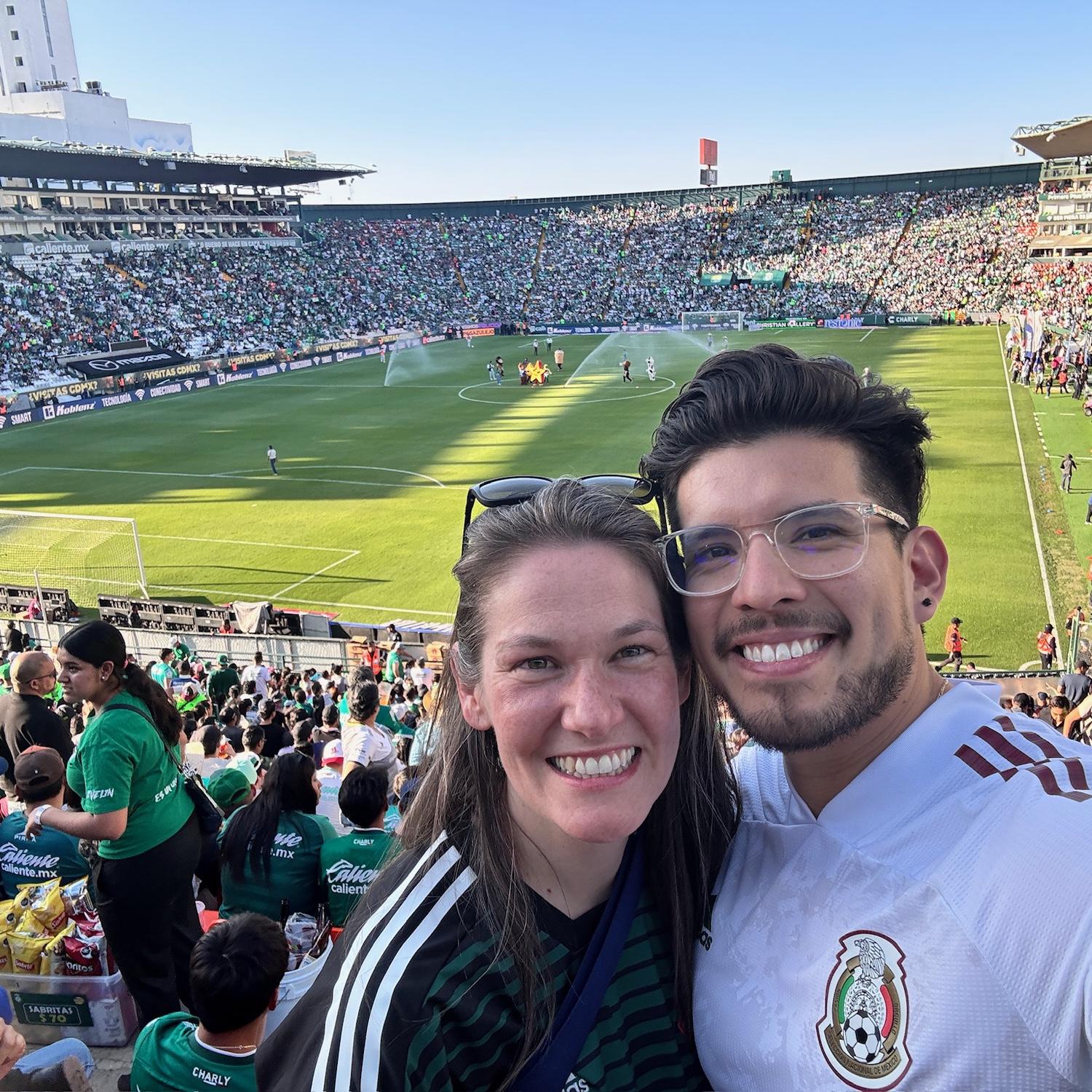 Our first of what we hope to be many futbol games!