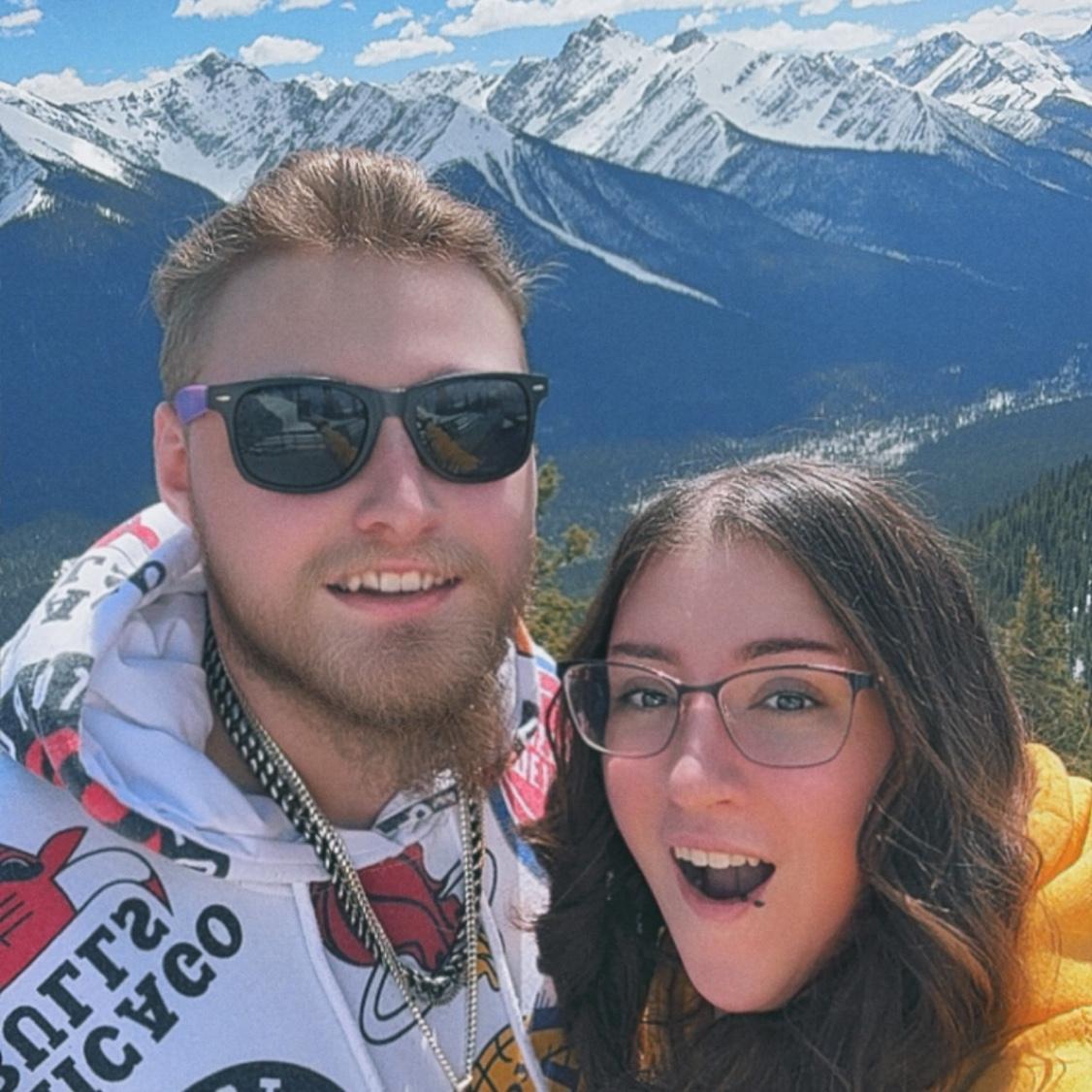 All the way at the top of the Banff gondola