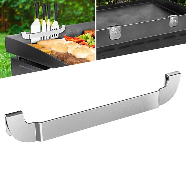 10 Inch Griddle Spatula Holder Magnetic Design, Stainless Steel Grill Barbecue Tool Rack, Griddle Accessories for Blackstone Flat Top Griddle and Other Grill Griddles(1 Pcs)