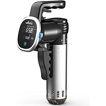 Wancle Sous Vide Precision Cooker, Thermal Immersion Circulator, with Recipe E-Cookbook, Accurate Temperature Digital Timer, Ultra-quiet, 850 Watts, Stainless/Black.