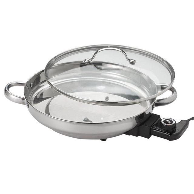Aroma Housewares AFP-1600S Gourmet Series Stainless Steel Electric Skillet
