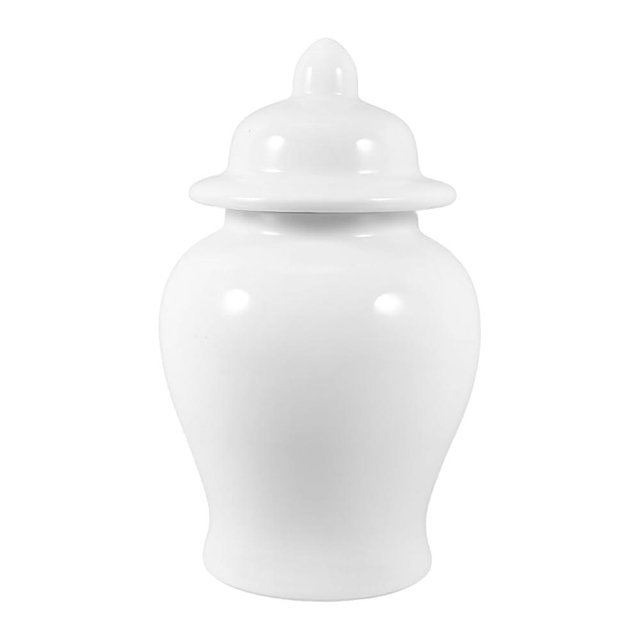 Mobestech Unique Home Decor White Jar Ornament Filler Modern Home Decor Ceramic Ginger Jar Decorative