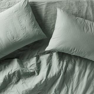 Organic Crinkled Percale 4-Piece Sheet Set