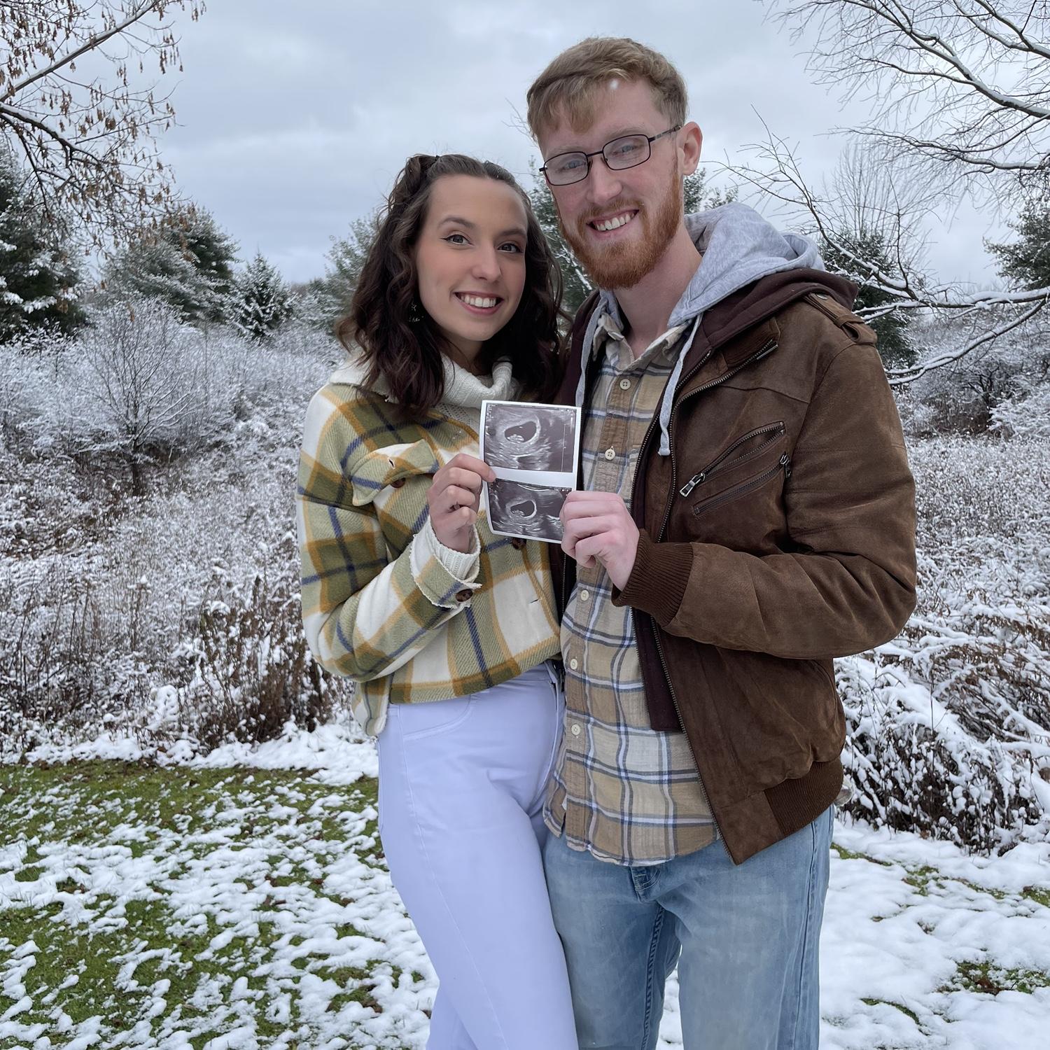 Finding out about our bundle of joy!