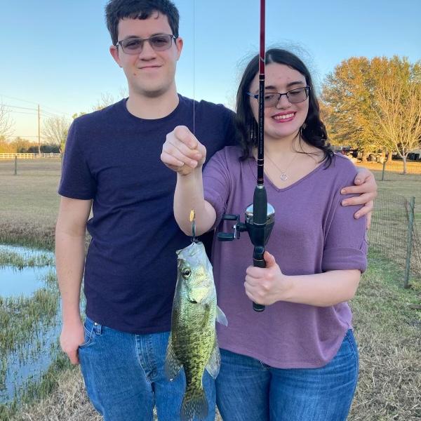 December 31, 2022 Angelina and Callen fishing at the lake