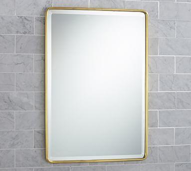 Vintage Medicine Cabinet, Small, Brass Finish