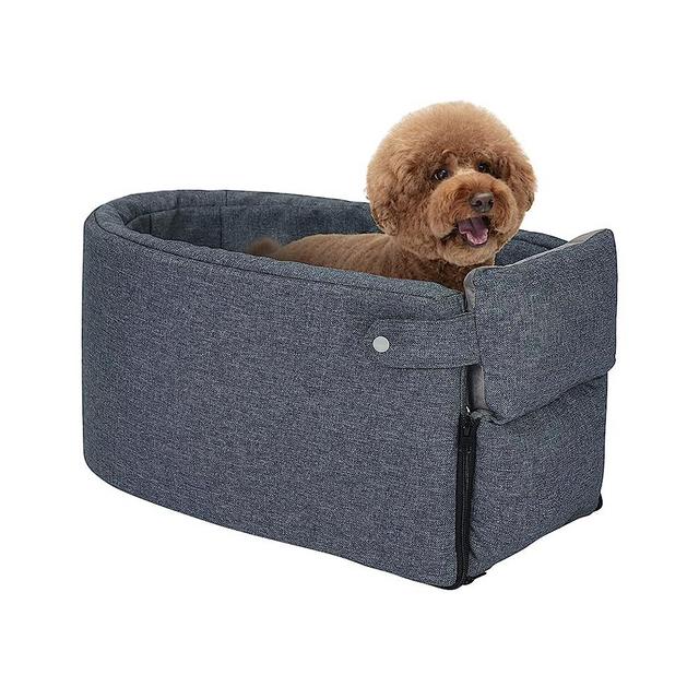 Cathpetic Dog Car Seat Pet Supplies - Travel Bags for Dogs Cats Portable Console Dog Car Seat Washable Dog Cat Booster Seat on Car Armrest Included Safety Tethers Perfect Car Seat for Dogs Cats