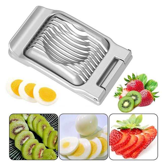 Egg Slicer, Egg Slicer for Hard Boiled Eggs, Aluminium Egg Slicer with Stainless Steel Wire, Heavy Duty Egg Cutter Dishwasher Safe(Yellow, Size: 10