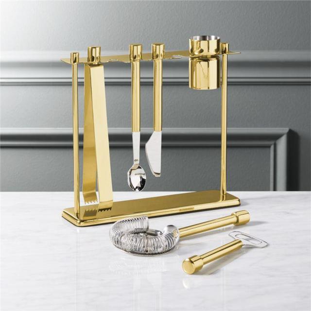 top shelf bar tool set with stand